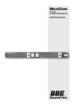 BBE Sound MAXCOM Operating instructions