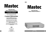 Mastec 50550/HTDVDRE 31 Owner`s manual