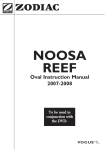 Zodiac NOOSA REEF Instruction manual