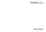 Vauxhall Zafira Infotainment System Owner`s manual