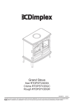 Dimplex Cr`eme RTOPSTV20GC Operating instructions