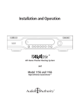 Audio Authority 1176 Specifications