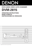 Denon 2815 - DVM DVD Changer Operating instructions