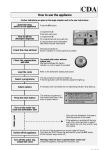 How to use the appliance