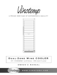 Vinotemp VT-155SBW Operating instructions