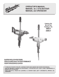 Milwaukee 2404-1 Operator`s manual