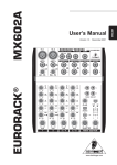Behringer MX602A User`s manual