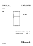 Dometic RM 4601 Operating instructions