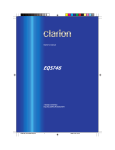 Clarion EQS746 Owner`s manual