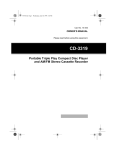Radio Shack CD-3319 Owner`s manual