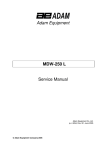 Adam Equipment MDW Service manual