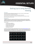 Setting Up and Using Remote Viewing