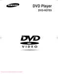 Samsung DVD-HD755 User manual