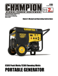 Champion Power Equipment 41153 Owner`s manual