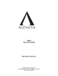 Aesthetix Janus Owner`s manual