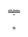 Zoom ADSL X3 User`s manual