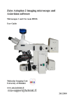 Zeiss Axioplan 2 imaging and Axiophot 2 User guide