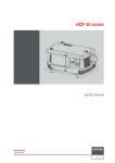 Barco HDF W series Installation manual