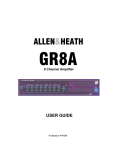 ALLEN & HEATH GR8A User guide