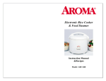 Aroma ARC-840 Instruction manual