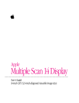 Apple Multiple Scan 14 Display User`s guide