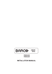 Barco R9002249 Installation manual