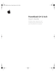 Apple PowerBook G4 (12-inch 1.5GHZ) User`s guide