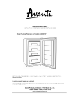 Avanti VM301W Instruction manual