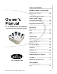 BullFrog 2002 Spas Owner`s manual