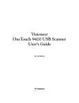 Visioneer 9420USR User`s guide