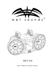 Wet Sounds REV 410 Owner`s manual
