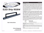 Elation ELED STRIP RGBW Instruction manual