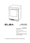 Elba ED-B7610ES(WH) Owner`s manual