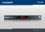 ADDER CCS-PRO User guide