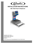Cornelius Drop-In and Free-Standing Ice Cooled Dispensers Technical information