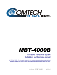 Comtech EF Data MBT-4000B Product specifications