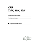 Alpha CFR 15K Operator`s manual