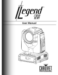 Chauvet Lrgrnd 300E Beam User manual
