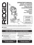 RIDGID R2401 Operator`s manual