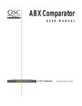 QSC ABX Comparator User manual