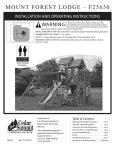 Cedar Summit F25650 Operating instructions