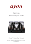 Ayon Triton Owner`s manual