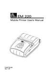Zebra EM 220 User`s manual