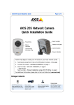 Axis 205 Installation guide