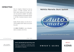 Auto Mate 4104A Instruction manual