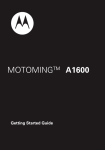Motorola A1600 User`s manual