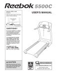 Reebok TREADMILL RBTL18921 User`s manual