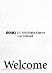 BenQ DC X600 User`s manual