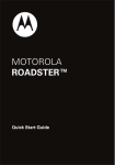 Motorola Roadster Product specifications