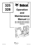 Bobcat 328 - S/N 234211001 Operating instructions